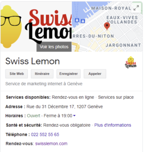 référencement naturel Swiss Lemon
